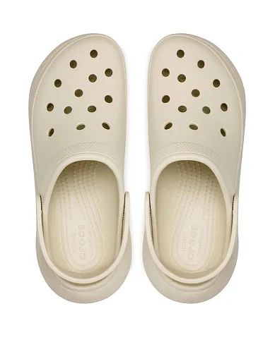Женские кроксы Crocs резиновые бежевые - фото 4 - Miraton