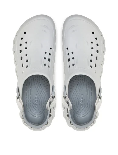 Женские кроксы Crocs резиновые серые - фото 4 - Miraton
