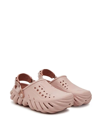 Женские кроксы Crocs резиновые розовые - фото 2 - Miraton