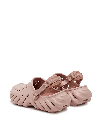 Женские кроксы Crocs резиновые розовые - фото 3 - Miraton