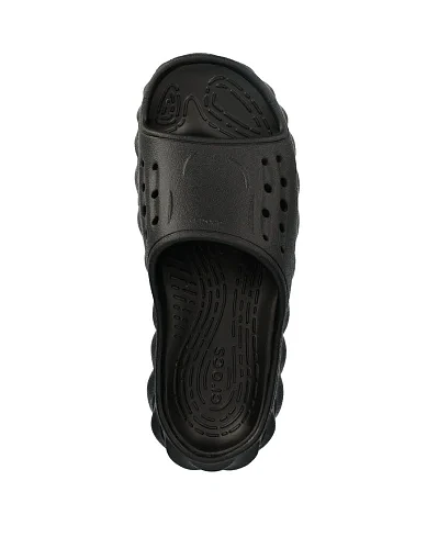 Чоловічі шльопанці Crocs гумові чорні - фото 4 - Miraton