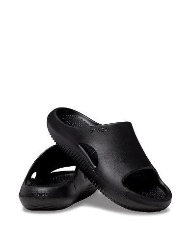 Мужские шлепанцы Crocs резиновые черные - фото 3 - Miraton