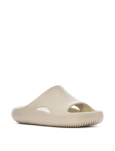 Женские шлепанцы Crocs резиновые бежевые - фото 3 - Miraton