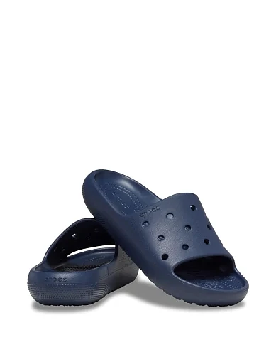 Чоловічі шльопанці Crocs гумові сині - фото 3 - Miraton