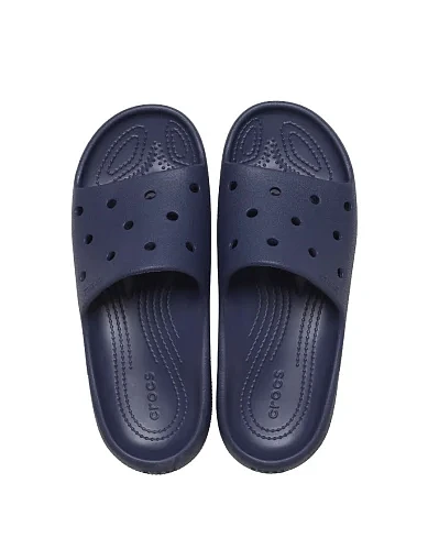 Чоловічі шльопанці Crocs гумові сині - фото 5 - Miraton