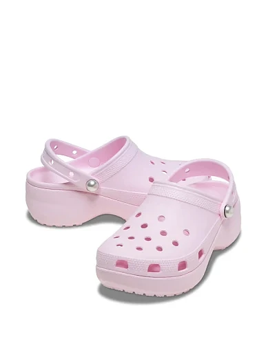 Жіночі крокси Crocs гумові рожеві (211231-6ZW) - фото 5 - Miraton