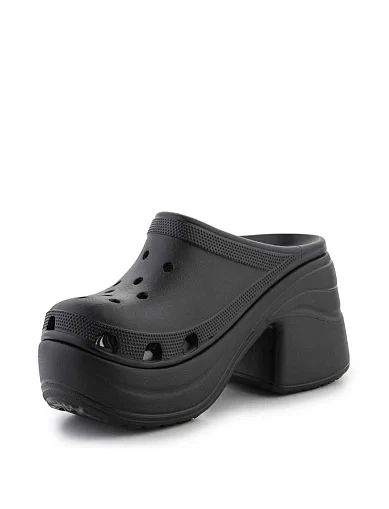 Женские кроксы Crocs резиновые черные - фото 4 - Miraton