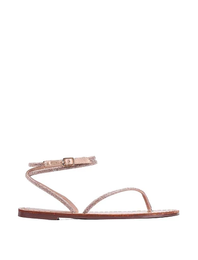 Женские сандалии Attizzare из искусственной кожи золотого цвета - фото 1 - Miraton