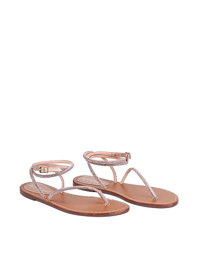 Женские сандалии Attizzare из искусственной кожи золотого цвета - фото 3 - Miraton