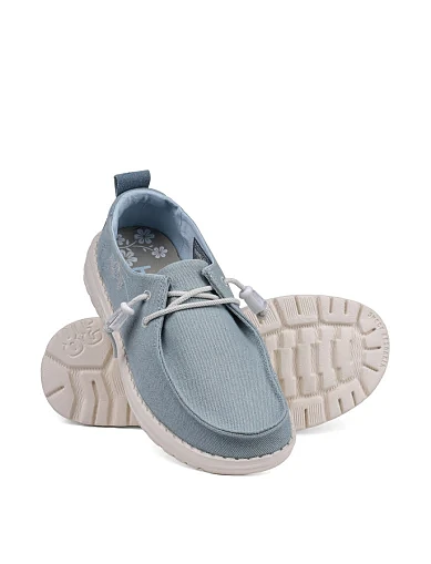 Женские туфли Hodaki тканевые голубые - фото 2 - Miraton