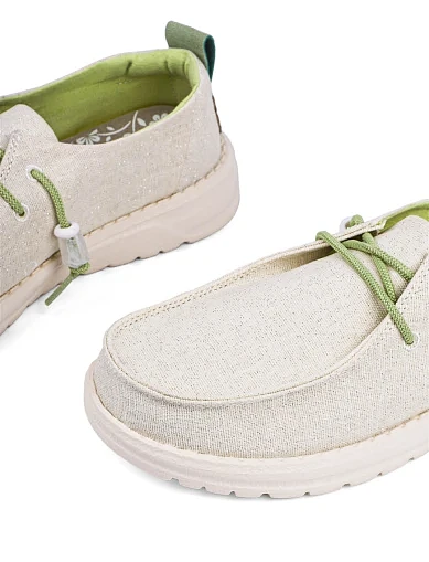 Женские туфли Hodaki тканевые бежевые - фото 5 - Miraton