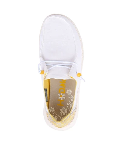 Женские туфли Hodaki тканевые белые - фото 5 - Miraton