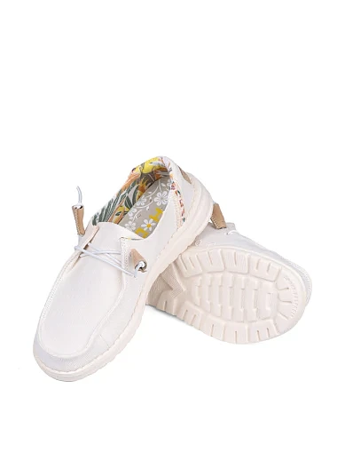 Женские туфли Hodaki тканевые белые - фото 2 - Miraton