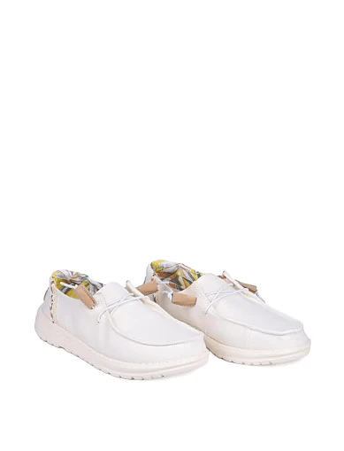 Женские туфли Hodaki тканевые белые - фото 3 - Miraton