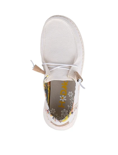 Женские туфли Hodaki тканевые белые - фото 5 - Miraton