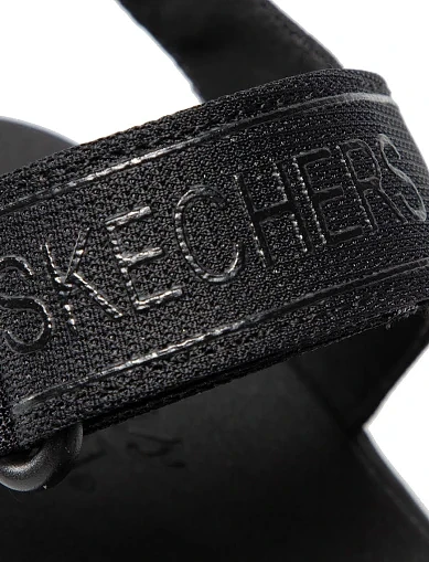 Женские сандалии Skechers D'Lux Walker тканевые черные - фото 7 - Miraton