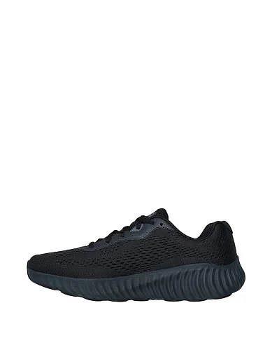 Мужские кроссовки раннеры Skechers GO Run Now тканевые черные - фото 2 - Miraton