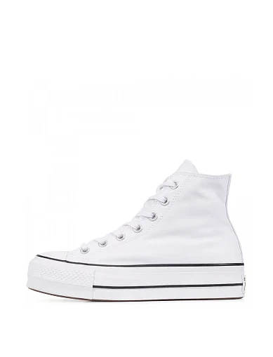 Женские кеды Converse Chuck Taylor All Star Platform High Top тканевые белые - фото 2 - Miraton