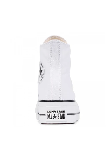 Женские кеды Converse Chuck Taylor All Star Platform High Top тканевые белые - фото 4 - Miraton
