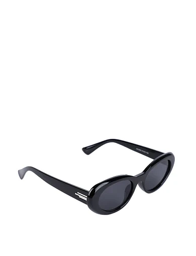 Солнцезащитные очки овальные в черной оправе - фото 2 - Miraton