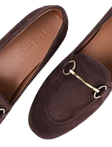 Жіночі сліпери MIRATON велюрові коричневі (22A07-8-16) - фото 5 - Miraton