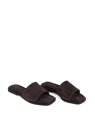 Женские шлепанцы MIRATON велюровые коричневые - фото 1 - Miraton