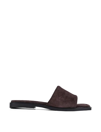 Женские шлепанцы MIRATON велюровые коричневые - фото 2 - Miraton