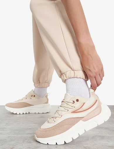 Женские кроссовки FILA Offset из искусственной кожи бежевые - фото 1 - Miraton