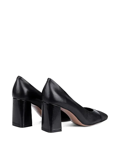 Женские туфли лодочки MIRATON кожаные черные - фото 4 - Miraton