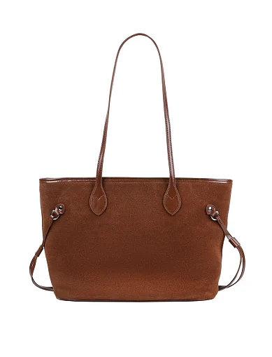 Жіноча сумка тоут MIRATON замшева помаранчева(8363-1 ) - фото 3 - Miraton