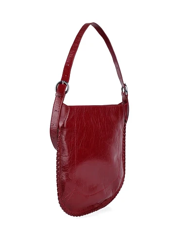 Жіноча сумка хобо MIRATON шкіряна бордова(9098A ) - фото 3 - Miraton
