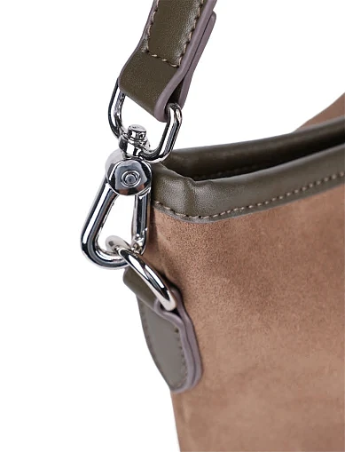 Жіноча сумка хобо MIRATON замшева зелена(8102-8-2) - фото 3 - Miraton