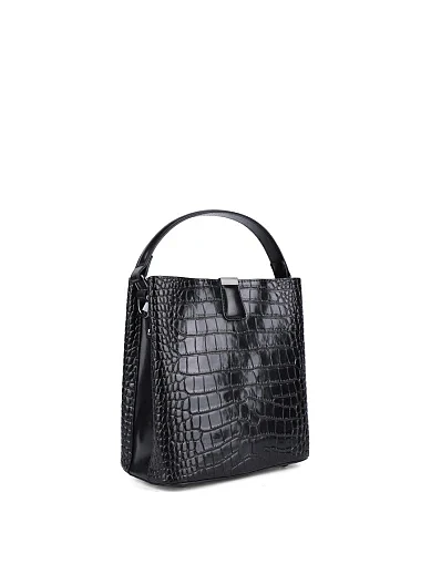 Жіноча сумка тоут MIRATON шкіряна чорна(66-062-1  ) - фото 2 - Miraton