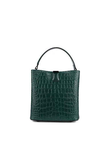 Женская сумка тоут MIRATON кожаная зеленая - фото 1 - Miraton