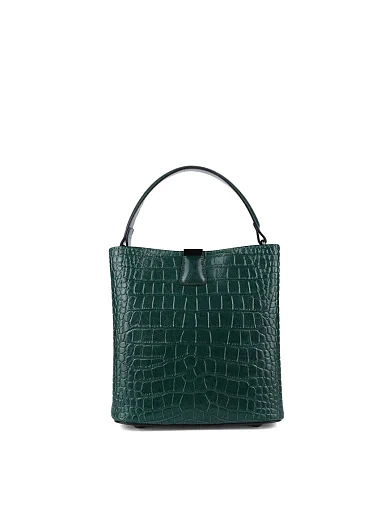 Женская сумка тоут MIRATON кожаная зеленая - фото 4 - Miraton