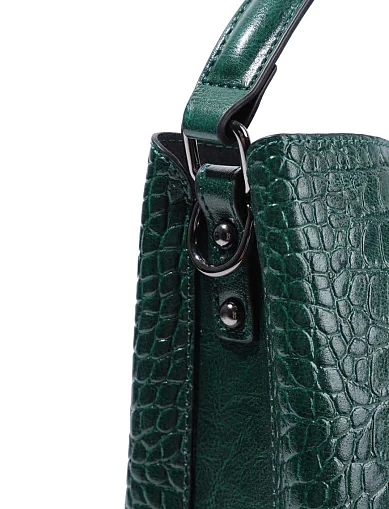 Женская сумка тоут MIRATON кожаная зеленая - фото 5 - Miraton