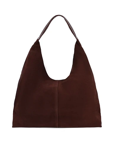 Женская сумка хобо MIRATON кожаная коричневая - фото 1 - Miraton