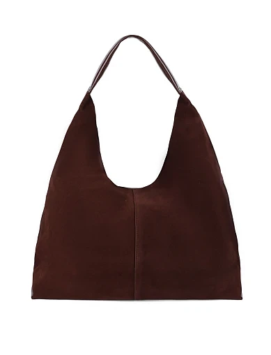 Женская сумка хобо MIRATON кожаная коричневая - фото 4 - Miraton