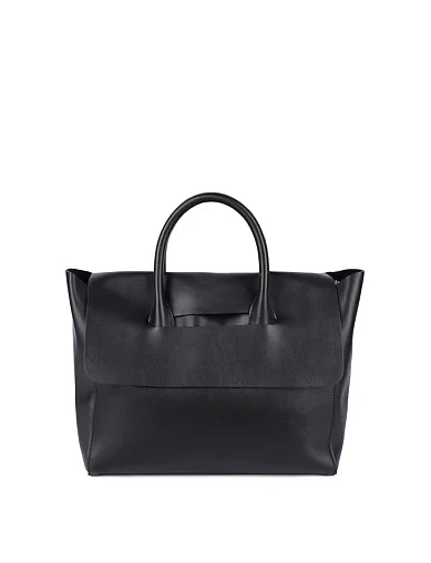 Женская сумка тоут MIRATON кожаная черная - фото 1 - Miraton