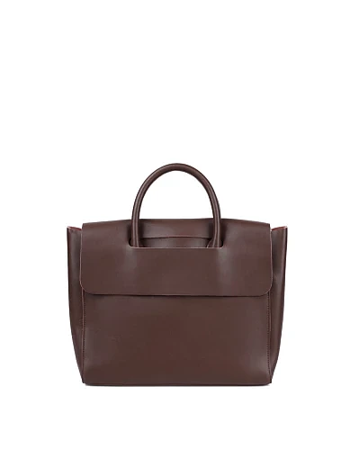 Женская сумка тоут MIRATON кожаная коричневая - фото 1 - Miraton