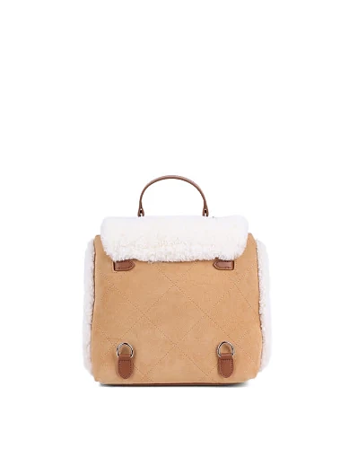Жіноча сумка-рюкзак MIRATON замшева бежева(8371 -2) - фото 3 - Miraton