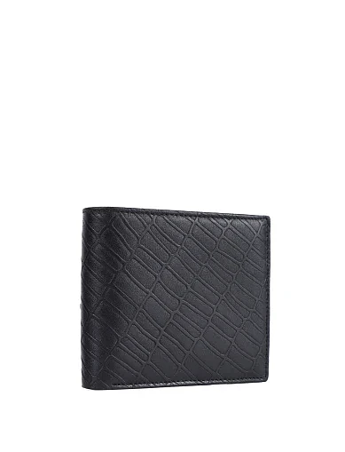 Чоловічий гаманець шкіряний чорний (760858-1) - фото 2 - Miraton