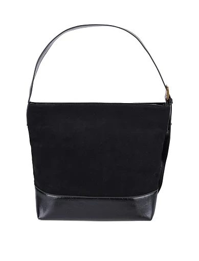 Женская сумка хобо MIRATON замшевая черная - фото 4 - Miraton