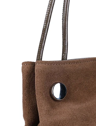 Женская сумка хобо MIRATON замшевая зеленая - фото 5 - Miraton