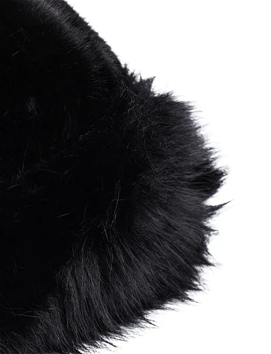 Шапка с мехом черная - фото 2 - Miraton