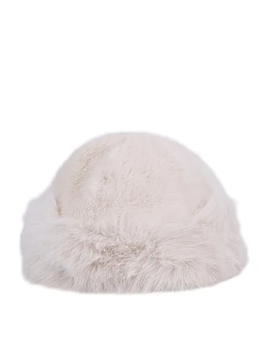 Шапка з хутром біла(1228-2 ) - фото 1 - Miraton