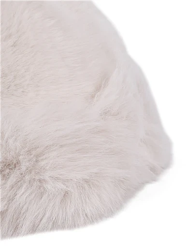 Шапка з хутром біла(1228-2 ) - фото 2 - Miraton
