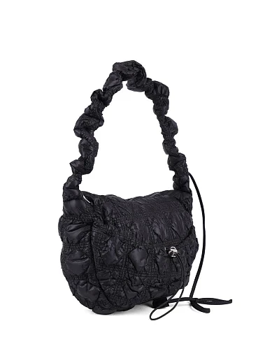 Женская сумка через плечо MIRATON тканевая черная - фото 3 - Miraton