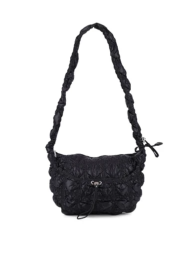 Женская сумка через плечо MIRATON тканевая черная - фото 7 - Miraton