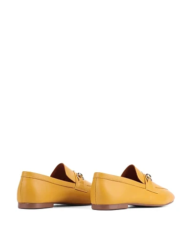 Женские слиперы Attizzare кожаные желтые - фото 4 - Miraton